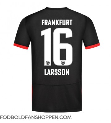 Eintracht Frankfurt Hugo Larsson #16 Udebanetrøje 2024-25 Kortærmet